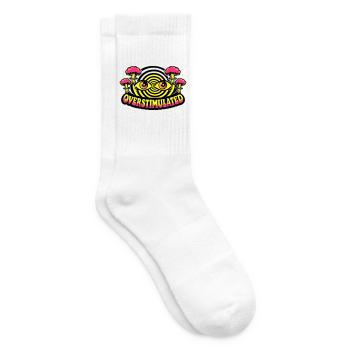 Yeux psychédéliques surstimulés - Chaussettes de tennis - blanc - Droite