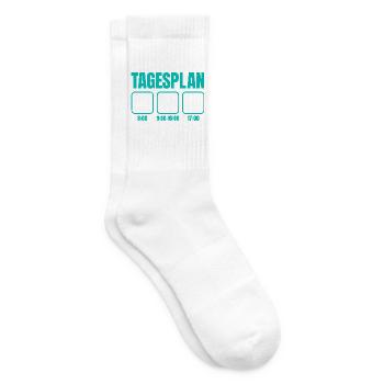 Postman DAILY SCHEDULE Delivering Packages Funny - Tennis socks - white - Right