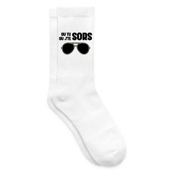Either You Go Out or I'm Out - Claudy Focan - Tennis socks - white - Right