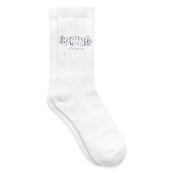Spring Blossom Colors of Crocuses - Tennis socks - white - Right
