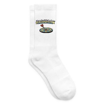 Taktischer Wurf: Dart Humor - Tennissocken - Weiß - Rechts