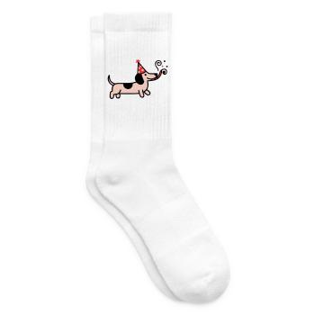 Party Dackel Geburtstag Hund - Tennissocken - Weiß - Rechts