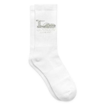 Glasgow Skyline-Emblem - Tennissocken - Weiß - Rechts