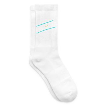 Tricolor Stroke Abstract - Tennis socks - white - Right