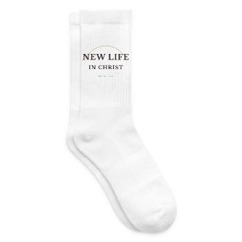 Nouvelle vie dans Christ Christian Design – Romains 6:4 - Chaussettes de tennis - blanc - Droite