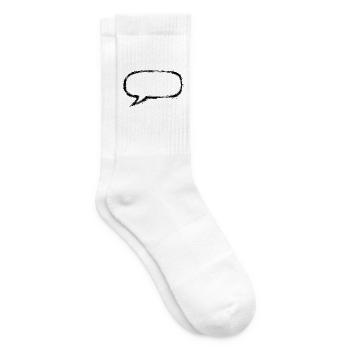 Sprechblase_Grunge_Pinsel - Chaussettes de tennis - blanc - Droite