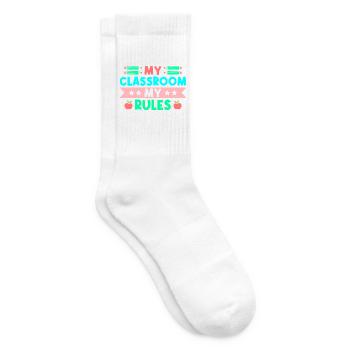 Enseignante de maternelle Classe Mes règles Maternelle - Chaussettes de tennis - blanc - Droite