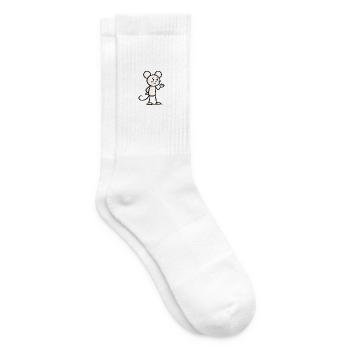 Winkende Mauscharakter Illustration - Tennissocken - Weiß - Rechts