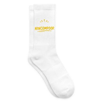 Sei kein Dummkopf-Zitat-Tee - Tennissocken - Weiß - Rechts
