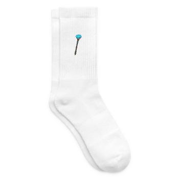 Magischer Kristallstab Blau - Tennissocken - Weiß - Rechts
