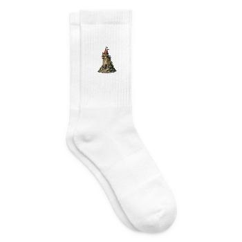 Burgturm am Felsen - Tennissocken - Weiß - Rechts