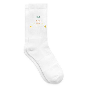 Partir loin — voyage - Chaussettes de tennis - blanc - Droite