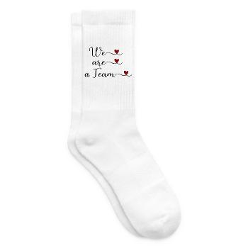 Nous sommes une équipe Team Unity Design with a Heart - Chaussettes de tennis - blanc - Droite