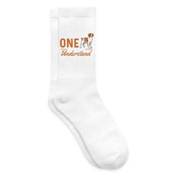 Du wirst es nie verstehen – Brittany Spaniel Papa - Tennissocken - Weiß - Rechts