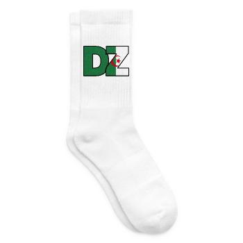 DZ Algerien Flaggentypografie - Tennissocken - Weiß - Rechts