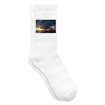 Epischer Sturm & Blitz - Tennissocken - Weiß - Rechts