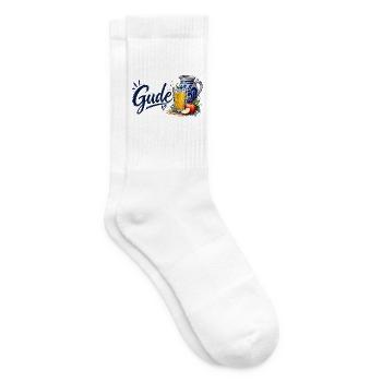 Gude – Hessenliebe mit Bembel & Geripptem - Tennissocken - Weiß - Rechts