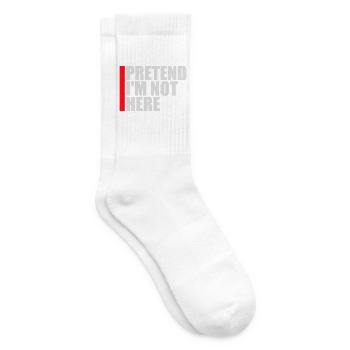 Pretend i'm not here Ignorier Mich Zitat Logo Text - Tennissocken - Weiß - Rechts