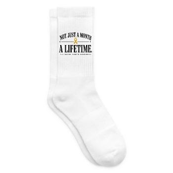  Nicht Nur Ein Monat, Sondern Lebenslanges - Tennissocken - Weiß - Rechts