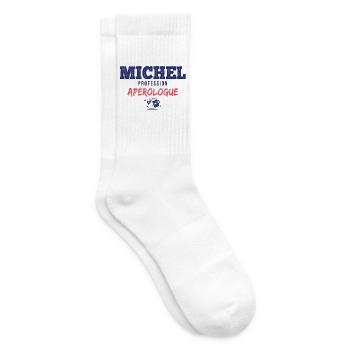 Michel Aperologue – Humor Apéro - Tennissocken - Weiß - Rechts