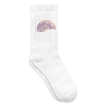 Skyline von Edinburgh Schottland - Tennissocken - Weiß - Rechts