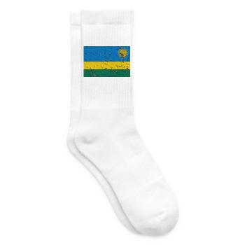 Ruanda als Flagge - Tennissocken - Weiß - Rechts