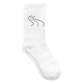 Ikone der Winding Road Line - Tennissocken - Weiß - Rechts