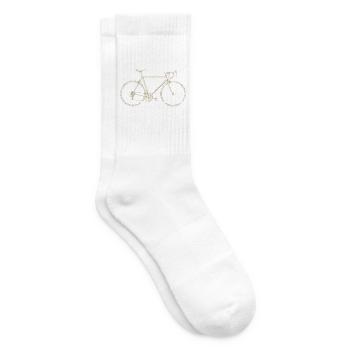 Rennrad pur – Filigranes Fahrrad in Cremeweiß - Tennissocken - Weiß - Rechts
