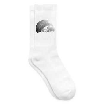 Fahrrad Mond Fahrradfahrer - Tennissocken - Weiß - Rechts