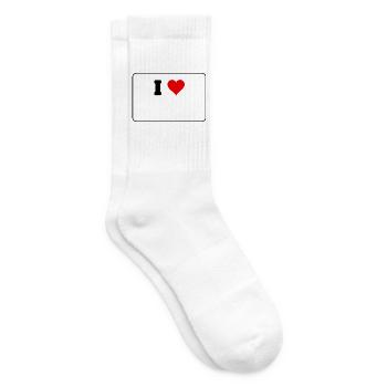 Ich liebe: Ich mag es, personalisiert zu sein - Tennissocken - Weiß - Rechts