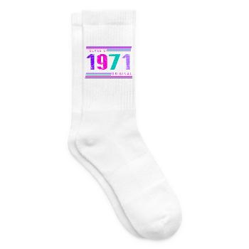 55. Geburtstag Frau Classic 1971 Original - Tennissocken - Weiß - Rechts