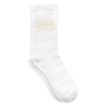 Born in October 1966 - Geburtstag - Geschenk - Tennissocken - Weiß - Rechts