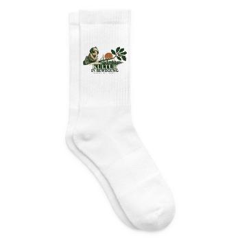 Kultur in Bewegung: Hand und Brücke - Tennissocken - Weiß - Rechts