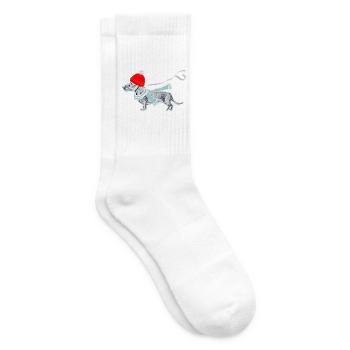 Dackel_Muetze - Tennissocken - Weiß - Rechts
