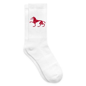 Mittelalterlicher Roter Wolf - Tennissocken - Weiß - Rechts