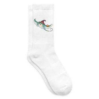 Mantarochen mit Muschelhexenhut - Tennissocken - Weiß - Rechts
