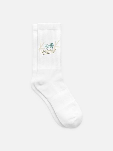 Kook Original Spirale Groovy Retro 70er  - Tennissocken - Weiß
