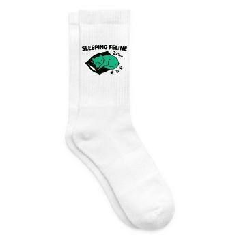 Schlafende Katze Kissen Logo - Tennissocken - Weiß - Rechts