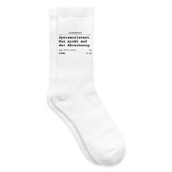 Systemrelevant. Nur nicht auf der Abrechnung. - Tennissocken - Weiß - Rechts