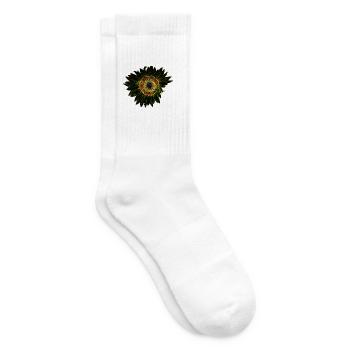 Leuchtende Sonnenblume Icon - Tennissocken - Weiß - Rechts