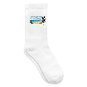 Eidechse - Tennissocken - Weiß - Rechts