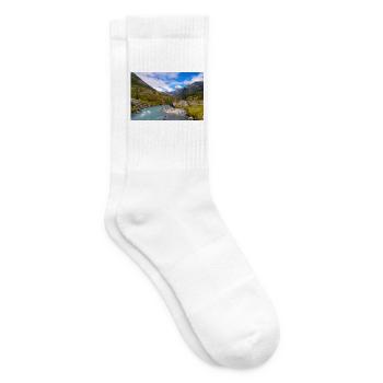 Wilde Natur Norwegens - Tennissocken - Weiß - Rechts