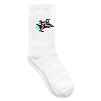 Raumschiff Fantasy Weltraum - Tennissocken - Weiß - Rechts