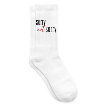 Sorry Not sorry  - Tennissocken - Weiß - Rechts