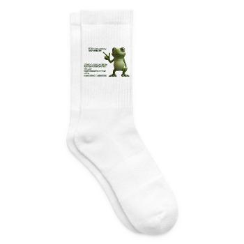 Frosch mit Wortwitz über Silbentrennung - Tennissocken - Weiß - Rechts