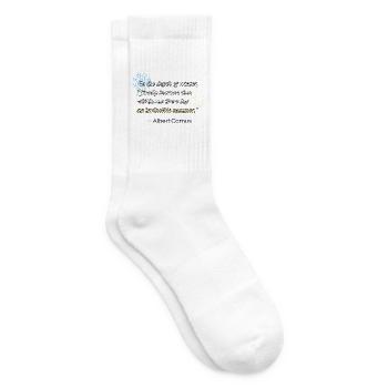 Literatur-Zitat von Albert Camus - Tennissocken - Weiß - Rechts