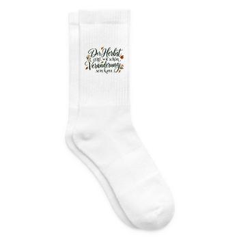 Herbst – Veränderung ist schön - Tennissocken - Weiß - Rechts