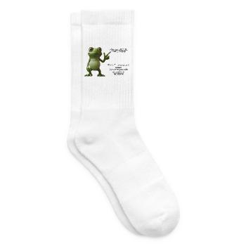 Grüner Frosch zum Thema Tattoo - Tennissocken - Weiß - Rechts