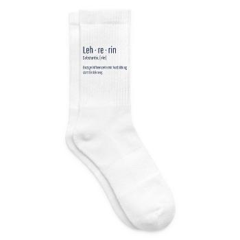 Lehrerin Substantiv Influencerin Schule Geschenk - Tennissocken - Weiß - Rechts