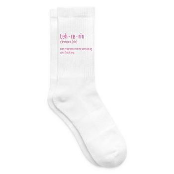 Lehrerin Substantiv Influencerin Schule Geschenk - Tennissocken - Weiß - Rechts